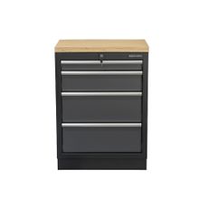 Dielenská skrinka s drevenou pracovnou doskou Matabro SET-CA01058 | 4 šuplíky | 680x465x950 mm