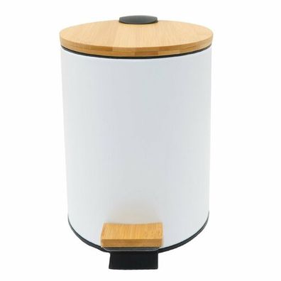Aqualine BI007 BAMBUS odpadkový koš 5 l biela