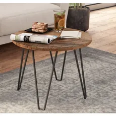 Okrúhly konferenčný/odkladací stolík Prado 50 cm, vintage optika dreva%