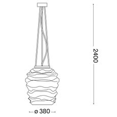 Ideal Lux - Luster na lanku KARMA 1xE27/60W/230V pr. 38 cm biela