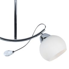 Luster na tyči CONNOR 2xE27/15W/230V lesklý chróm/biela