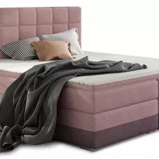 Posteľ Boxspring Damasia 200 x 180, čierna / biela (DMS 01)