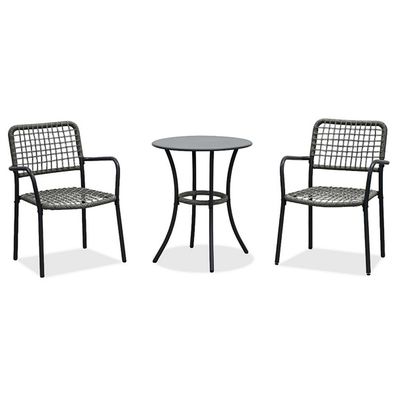 Autronic Záhradný set 1+2, kov, polyratan, sivá ,AZ-L1103 GREY