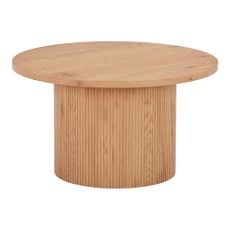 Okrúhly konferenčný stolík v dekore topoľa v prírodnej farbe ø 80 cm Boavista – House Nordic