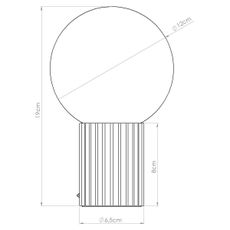 Sollux SL.1711 - Stolná lampa HALO 1xG9/8W/230V pr. 12 cm biela