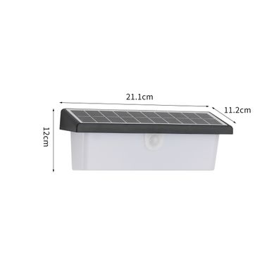 Brilagi - LED solárne nástenné svietidlo so senzorom SUN RAY LED/6W/3,7V IP44