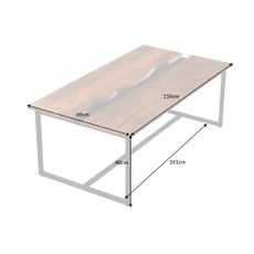 Konferenčný stolík Amazonas 110cm bridlica z mangového dreva