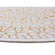 Hanse Home , Kusový koberec Twin-Wendeteppiche 105797 Ochre kruh – na von aj na doma, 140x140 (priemer) kruh, žltá, chodba / predsieň
