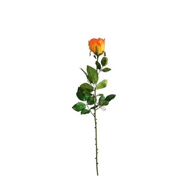 Umelá oranžová ruža, 69 cm