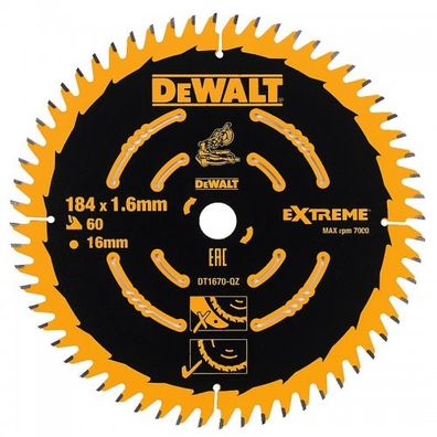 Pilový kotúč 184x16mm 60z ABT 7° DeWALT DT1670