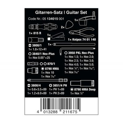 Wera 134015 Sada 24 kusov gitarových nástrojov typu 9100