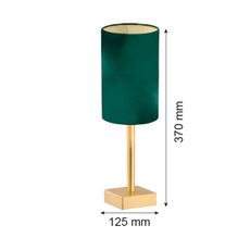 Argon 8108 - Stolná lampa ABRUZZO 1xE14/7W/230V mosadz/zelená