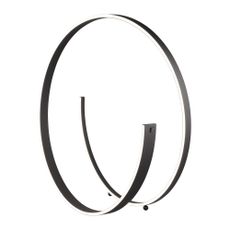 Čierna LED stojacia lampa s hlasovým ovládaním/s ovládaním pomocou mobilnej aplikácie s kovovým tienidlom (výška 75 cm) Cinardi – CINQUE