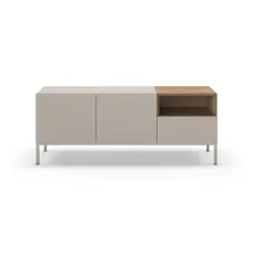Krémový TV stolík 140x55 cm Cailin – Marckeric
