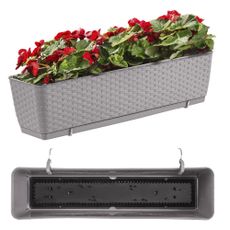 NABBI DRL600PW plastový balkónový kvetináč 59 cm mocca