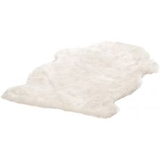 Obsession , Kusový koberec Samba 495 Ivory (tvar kožušiny), 55x85 tvar kožušiny, biela, obývacia izba