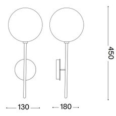 Ideal Lux - LED Nástenná lampa EQUINOXE 1xG4/2W/230V chróm/dymová
