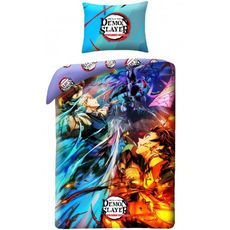 Bavlnené posteľné obliečky Zabijak démonov - Demon Slayer - 100% bavlna - 70 x 90 cm + 140 x 200 cm