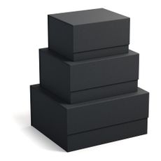 Kartónové úložné boxy s vekom v súprave 3 ks Ilse – Bigso Box of Sweden