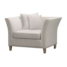 Estila Moderné kreslo Arla v krémovom čalúnení 120cm