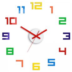 ModernClock 3D nalepovacie hodiny Digit farebné