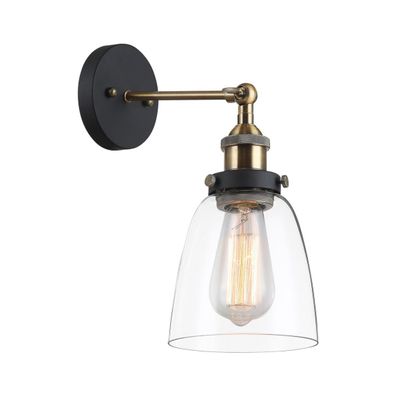 ITALUX MBM-2563/1 GD+CL - Nástenné svietidlo FRANCIS 1xE27/40W/230V čierna/zlatá