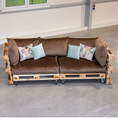 Golden Garden Paletové sedenie GG94/1 - Podsedáky a Vankúše "FIT IN" 120cm x 80cm x 15cm - penový granulát - capuccino