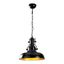 Čierne závesné svietidlo s kovovým tienidlom ø 32 cm Berceste – Opviq lights