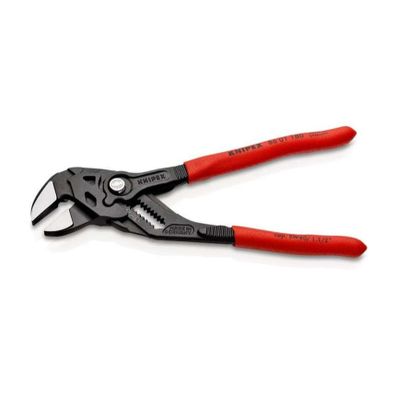 Kliešťový kľúč 180 mm, Knipex 86 01 180 - leštená hlava, plastové puzdrá