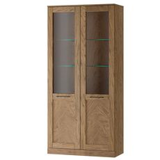 Szynaka Vitrína Cozy 12 z masivu s LED osvětlením 95 cm dub Rustikal