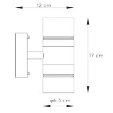 Lucide 14867/11/12 - LED Vonkajšie nástenné svietidlo ARNE-LED 2xGU10/5W/230V