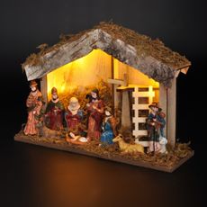Solight 1V276 - LED Vianočná dekorácia LED/2xAA/teplá biela betlehém