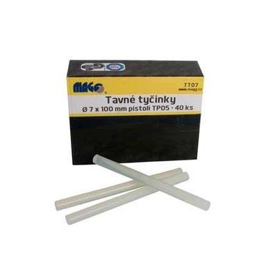 Tavné tyčinky 7 x 100 mm k pištoli TP05 - 40 ks