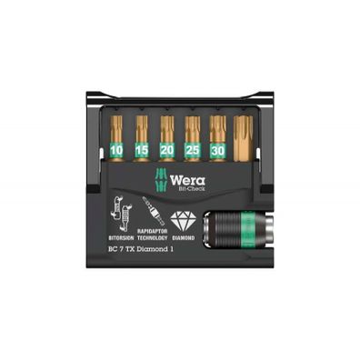 Wera 057415 Bit-Check 7 TX Diamond 1 s držiakom 889/4/1 K (sada 7 kusov)