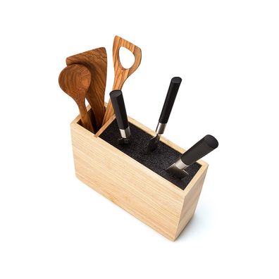 Continenta C3315 - Stojan na nože s flexi vložkou a priehradkou 27,5x9x21,5 cm