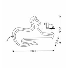 LED detská stolná lampa CAT LED/13W/230V ružová