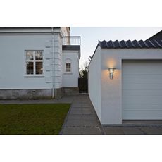 Nordlux - Vonkajšie nástenné svietidlo LONSTRUP 1xE27/60W/230V IP44 strieborná