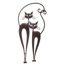 Hnedá dekorácia na stenu Dakls Cats II