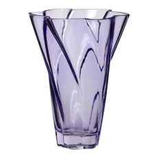 Fialová sklenená ručne vyrobená váza (výška 18 cm) Bloom – Hübsch