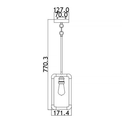 Kichler KL-IMAHN-MP - Luster na tyči IMAHN 1xE27/60W/230V