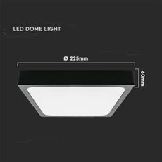 LED Kúpeľňové stropné svietidlo LED/18W/230V 6500K IP44 22,5x22,5 cm čierna