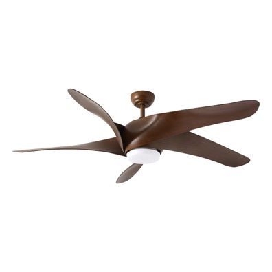 ZEVENTI - LED stropný ventilátor LUCCA LED/18W/230V Wi-Fi Tuya hnedý + DO