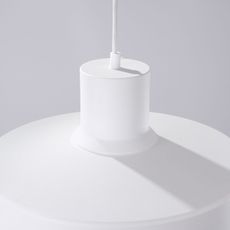 Sollux SL.1702 - Luster na lanku BILO 1xE27/15W/230V pr. 35 cm biela