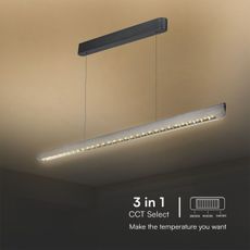 LED Luster na lanku LED/36W/230V 3000/4000/6400K antracit