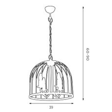 Luster SINGLE 4xE14/60W/230V