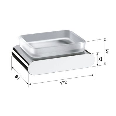 SAPHO RF002/15 Flori mydlovnička, čierna mat/mliečne sklo