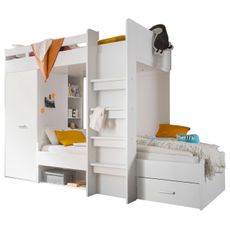 Carryhome VYVÝŠENÁ POSTEĽ, 90/200 cm biela