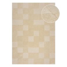 Béžový vlnený koberec 290x200 cm Checkerboard - Flair Rugs