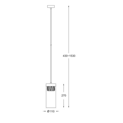 Zuma Line P0389-01D-F7AC - Krištáľový luster na lanku GEM 1xG9/28W/230V