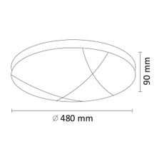 LED Stmievateľné stropné svietidlo ATLAS LED/72W/230V 3000-6500K + DO